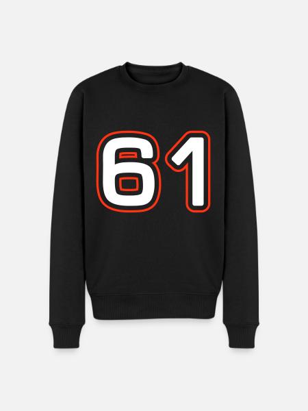 61 Zahl Symbol - Männer Premium Bio Pullover - Schwarz
