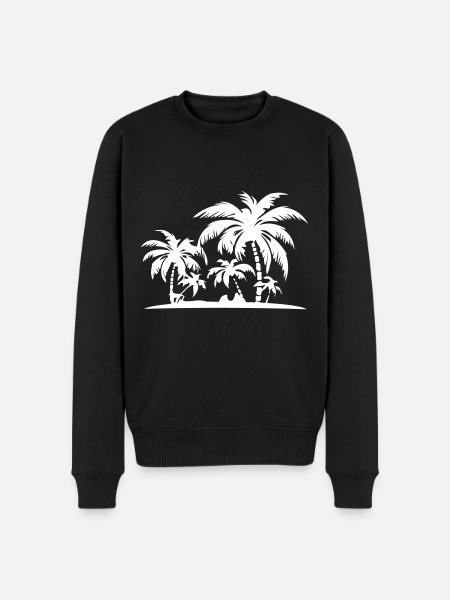 Island Summer Palm Beach - Men's Premium Organic Jumper - black