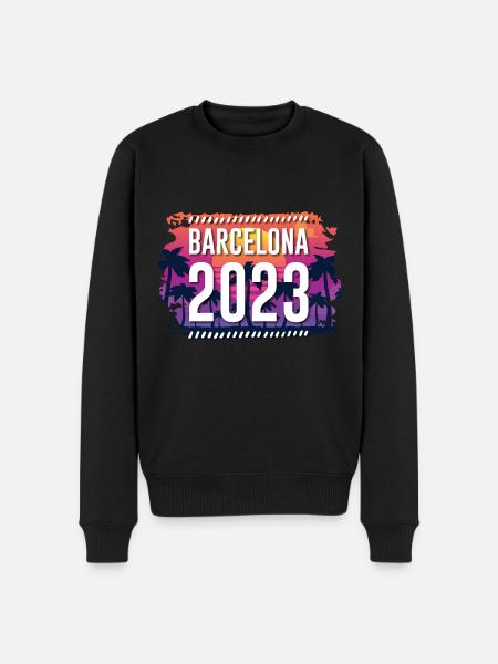 Barcelona 2023 - Männer Premium Bio Pullover - Schwarz