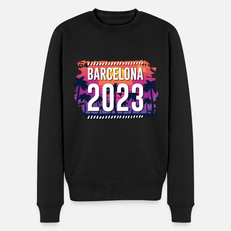 Barcelone 2023 - Pull Premium bio Homme - noir
