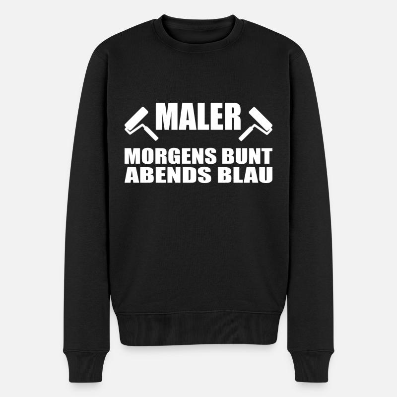 Maler - Männer Premium Bio Pullover - Schwarz