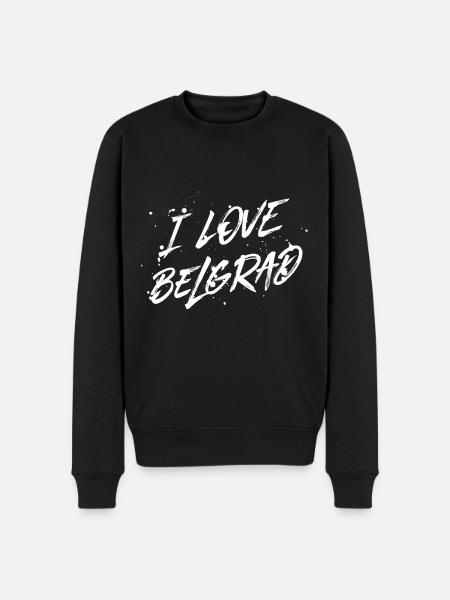 J’aime Belgrade - Pull Premium bio Homme - noir