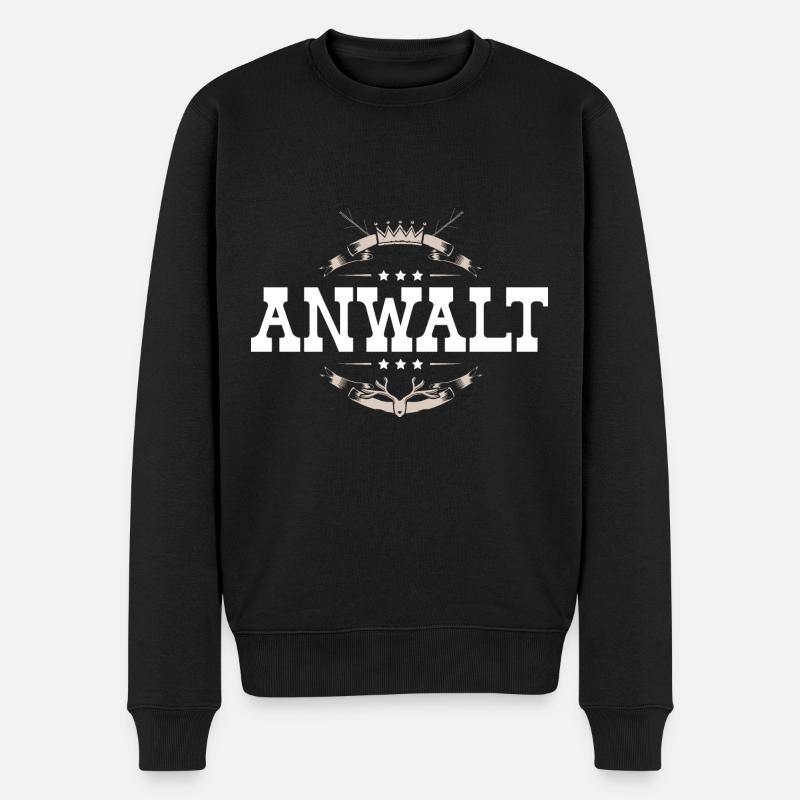 Anwalt Beruf - Männer Premium Bio Pullover - Schwarz