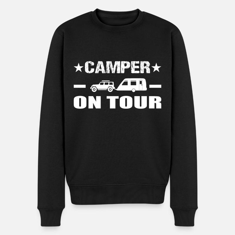 Camping - Männer Premium Bio Pullover - Schwarz