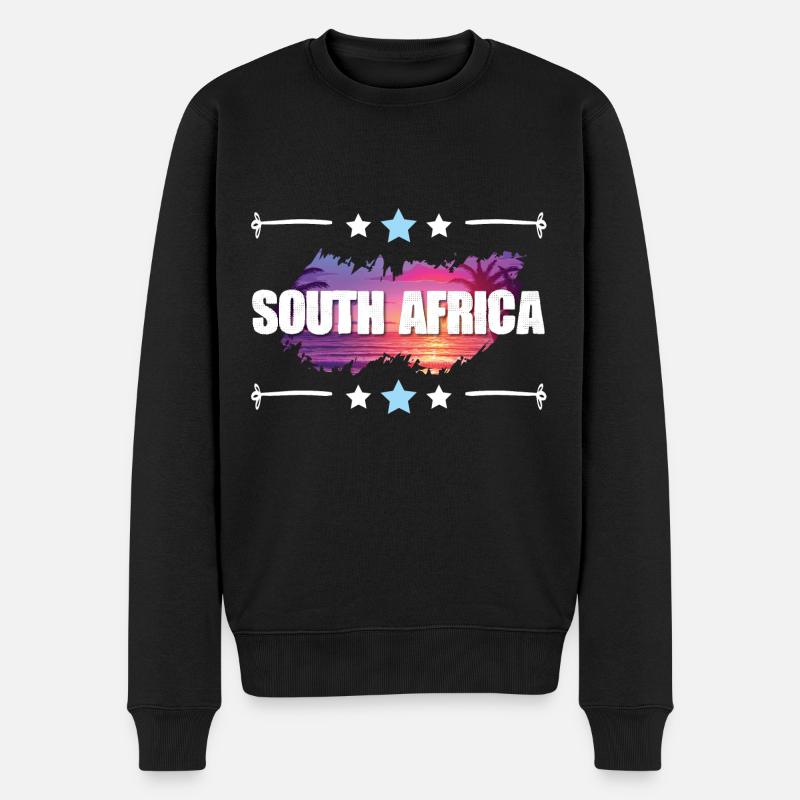 South Africa - Männer Premium Bio Pullover - Schwarz