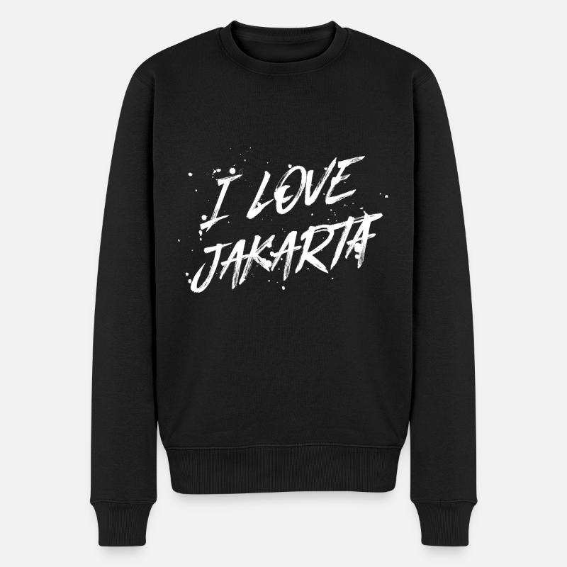 J’aime Jakarta - Pull Premium bio Homme - noir