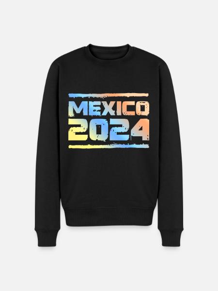Mexiko 2024 Bunt - Männer Premium Bio Pullover - Schwarz