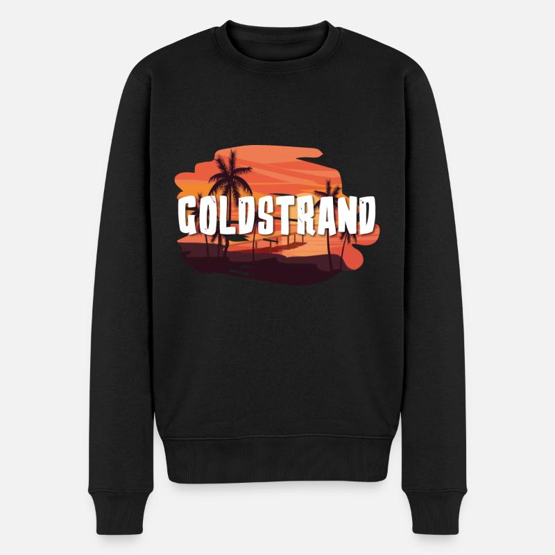 Goldstrand - Männer Premium Bio Pullover - Schwarz