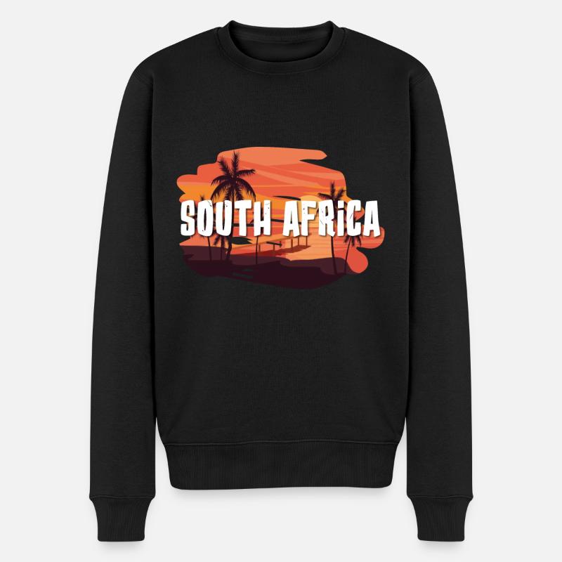 South Africa - Männer Premium Bio Pullover - Schwarz