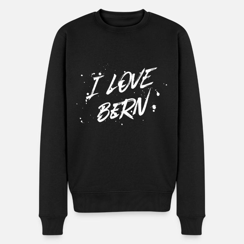 J’aime Berne - Pull Premium bio Homme - noir