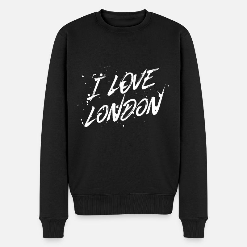 J’aime Londres - Pull Premium bio Homme - noir