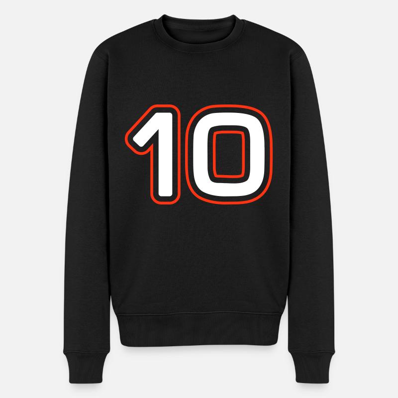 Symbole de 10 chiffres - Pull Premium bio Homme - noir