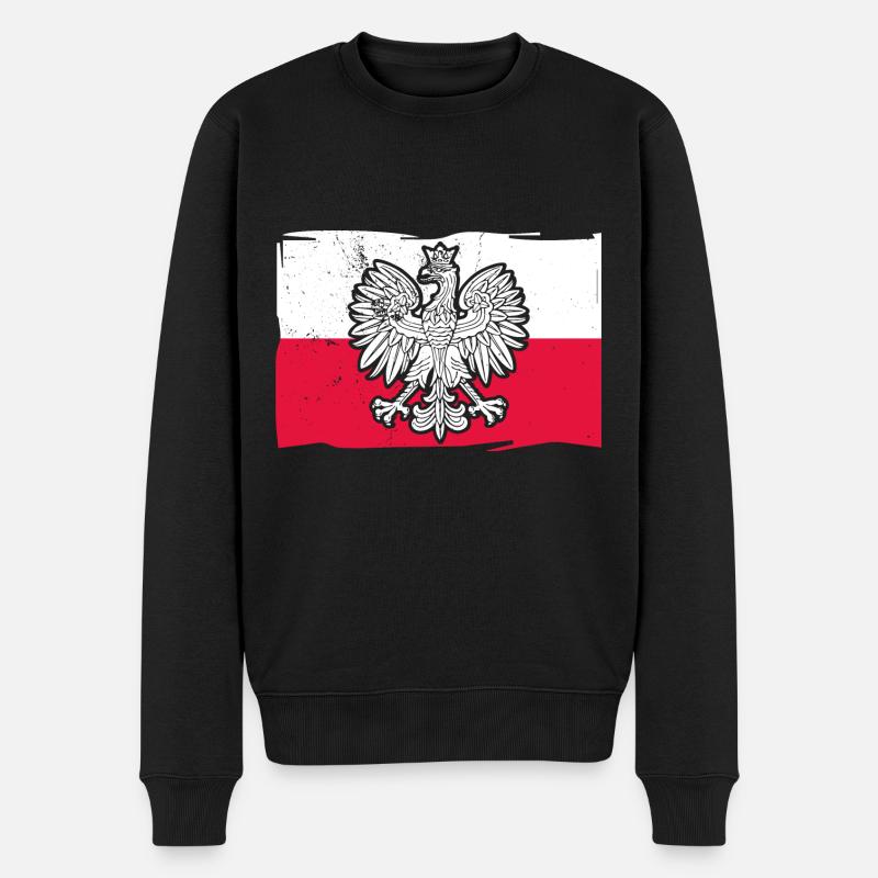 Polen Polnisch Polska Polski Husaria Kavallerie - Männer Premium Bio Pullover - Schwarz