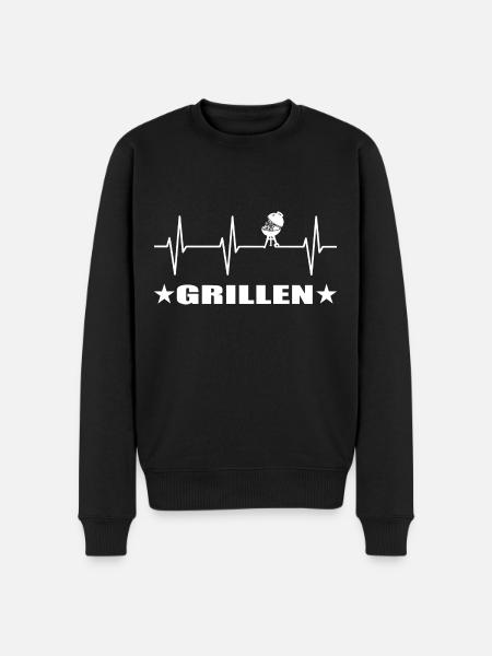 BBQ - Männer Premium Bio Pullover - Schwarz