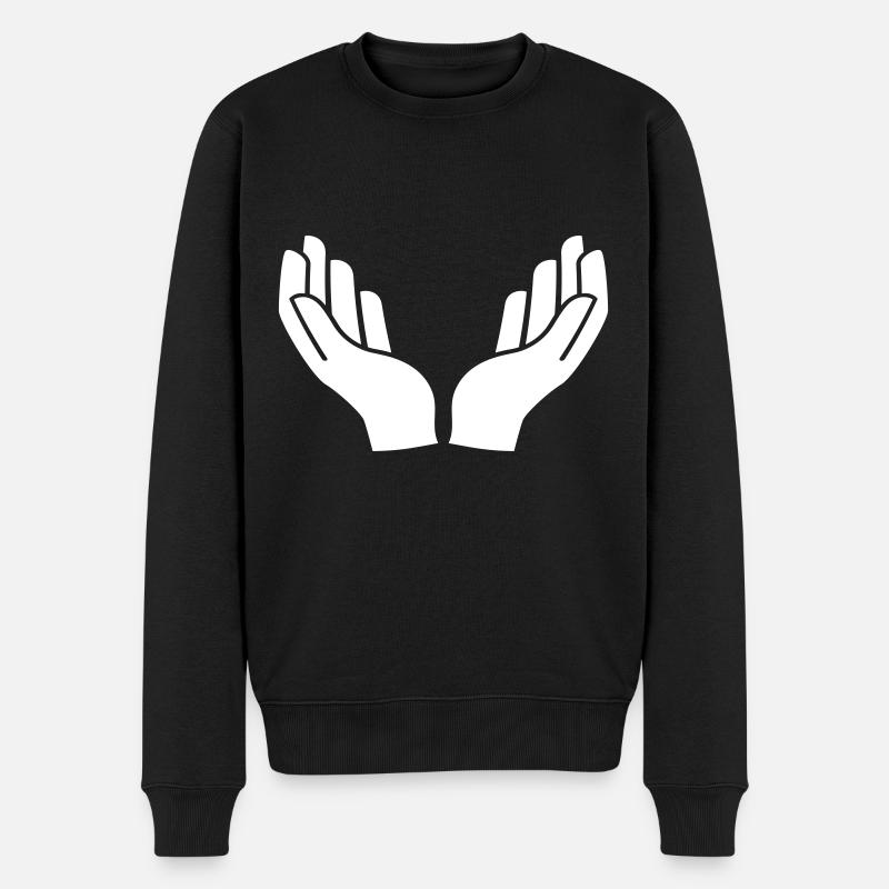Icône d’icône de mains - Pull Premium bio Homme - noir