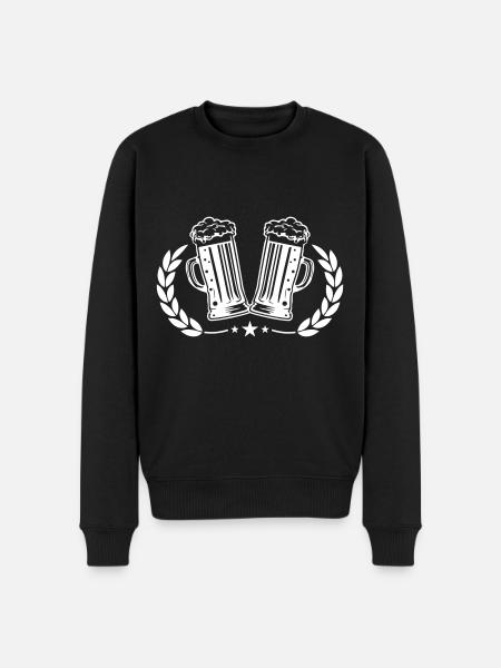 Bier Symbol kranz - Männer Premium Bio Pullover - Schwarz
