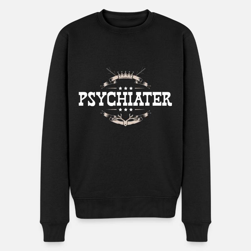 Psychiater Beruf - Männer Premium Bio Pullover - Schwarz