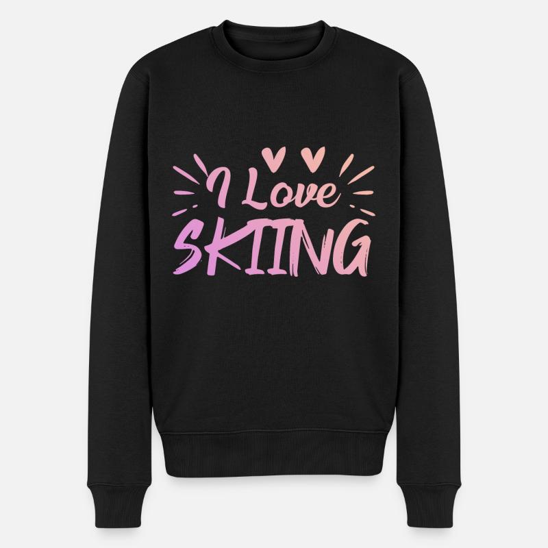 J’adore skier - Pull Premium bio Homme - noir