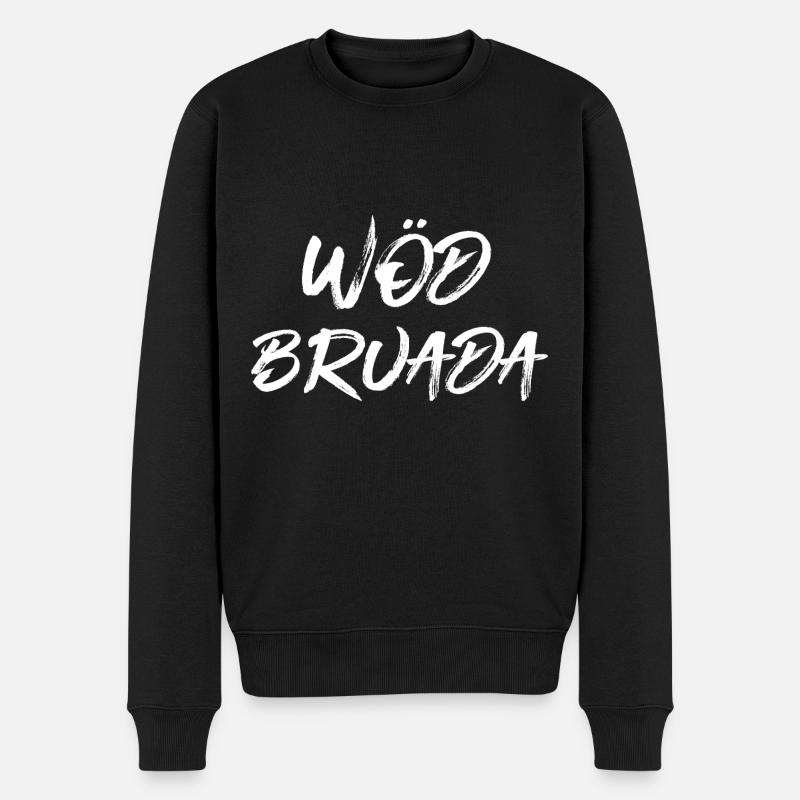 Wöd Bruada Österreich toller Bruder Österreich - Männer Premium Bio Pullover - Schwarz