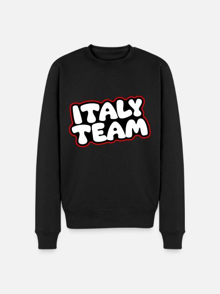 Italy Team - Men's Premium Organic Jumper - black