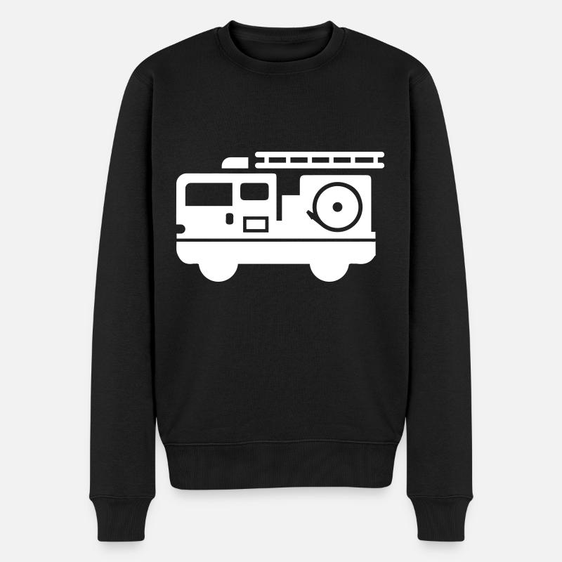Voiture de pompiers - Pull Premium bio Homme - noir