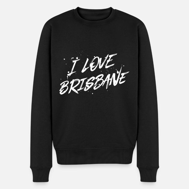 J’aime Brisbane - Pull Premium bio Homme - noir
