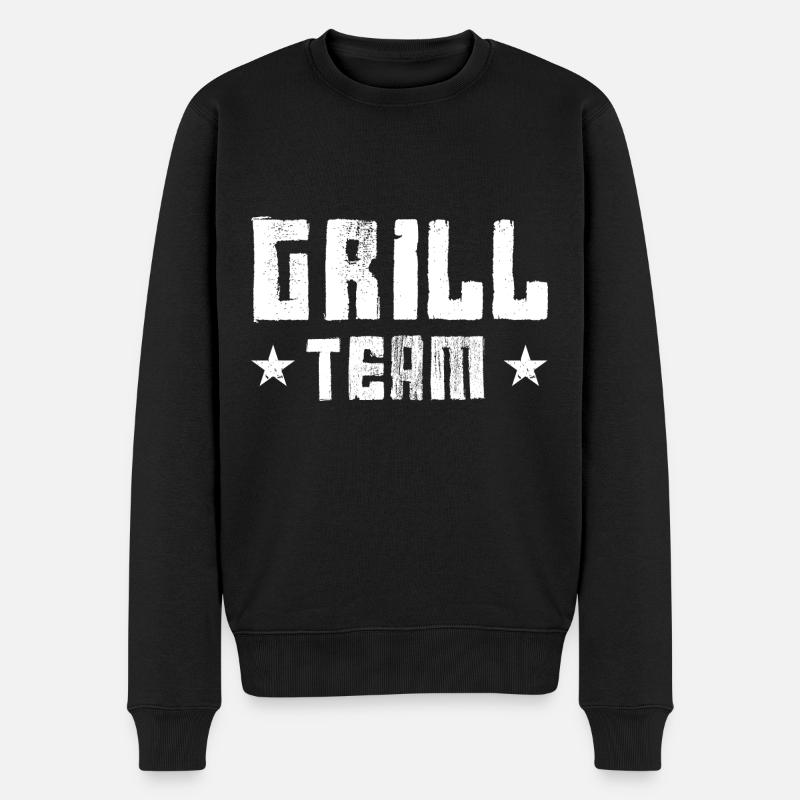 Grill Team - Männer Premium Bio Pullover - Schwarz