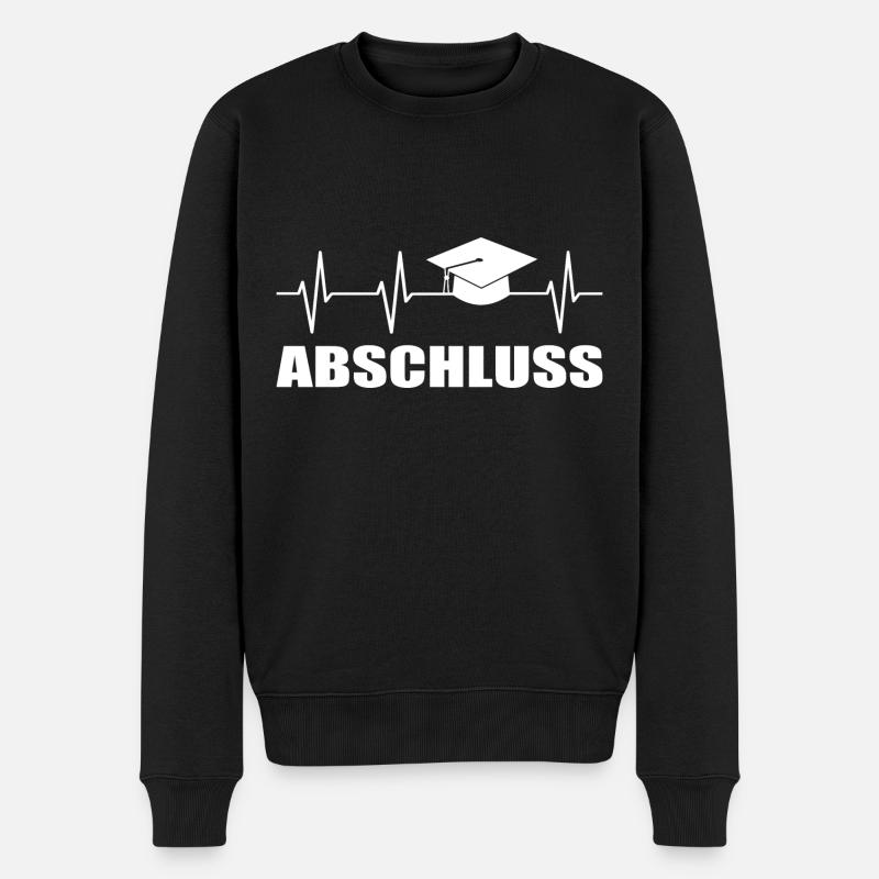 Abschluss - Männer Premium Bio Pullover - Schwarz