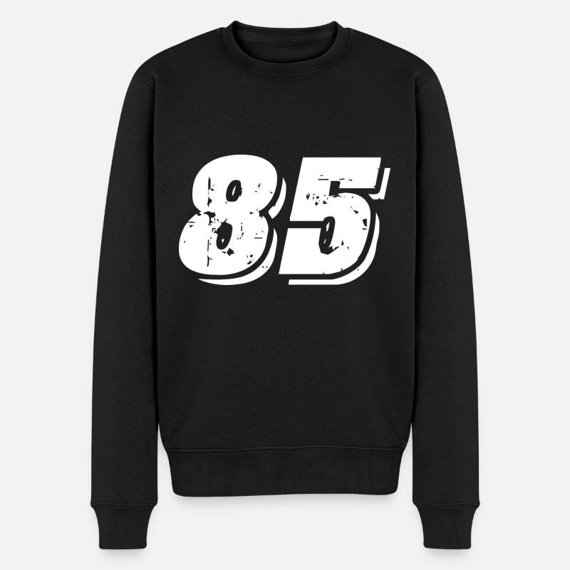 85 Zahl Symbol - Männer Premium Bio Pullover - Schwarz