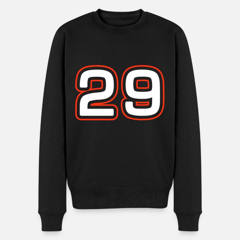 29 Zahl symbol - Männer Premium Bio Pullover - Schwarz
