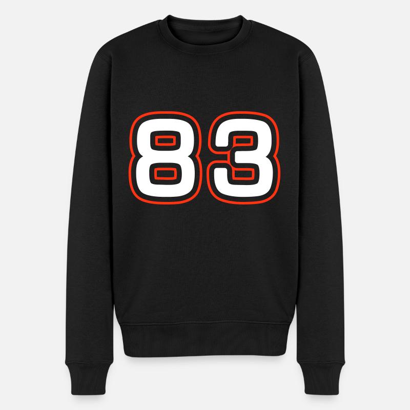 83 Zahl Symbol - Männer Premium Bio Pullover - Schwarz