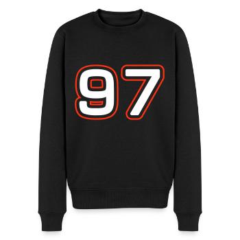 97 Number Symbol - Men's Premium Organic Jumper - black - Front - Nico (187cm)