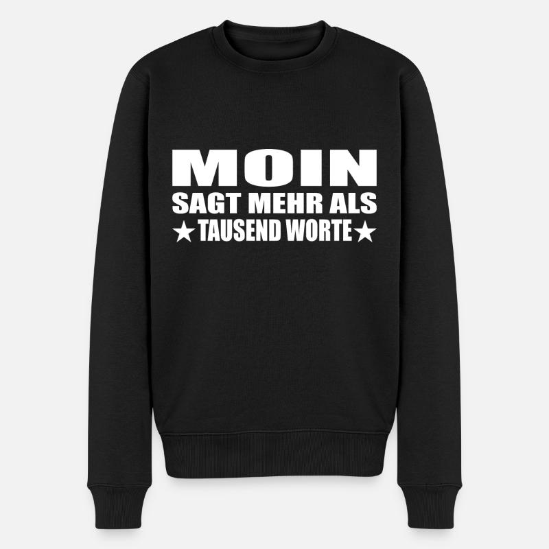 Moin - Männer Premium Bio Pullover - Schwarz