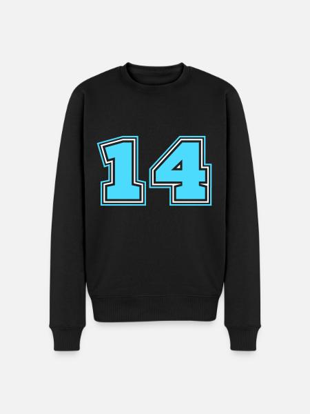 14 Numéro de numéro - Pull Premium bio Homme - noir