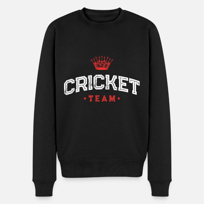 Cricket Team - Männer Premium Bio Pullover - Schwarz