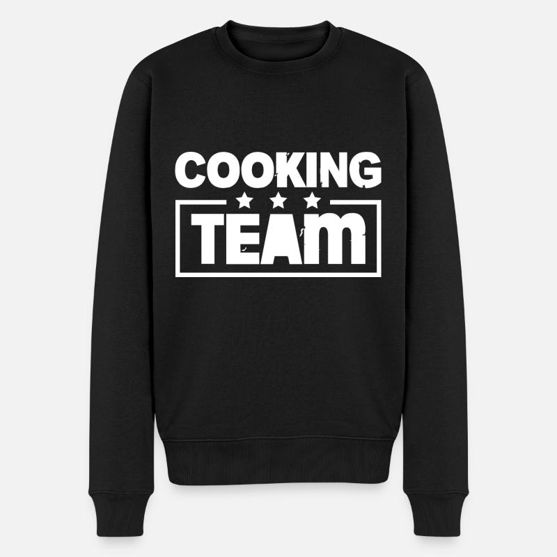 Kochen Team Bunt - Männer Premium Bio Pullover - Schwarz