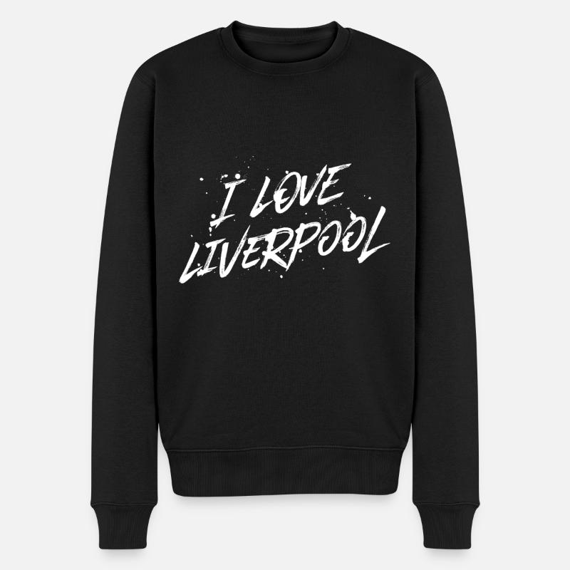 J’aime Liverpool - Pull Premium bio Homme - noir