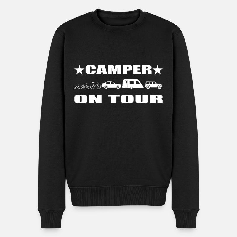 Camping - Männer Premium Bio Pullover - Schwarz