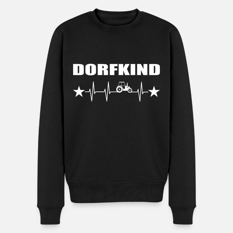 Dorfkind - Männer Premium Bio Pullover - Schwarz