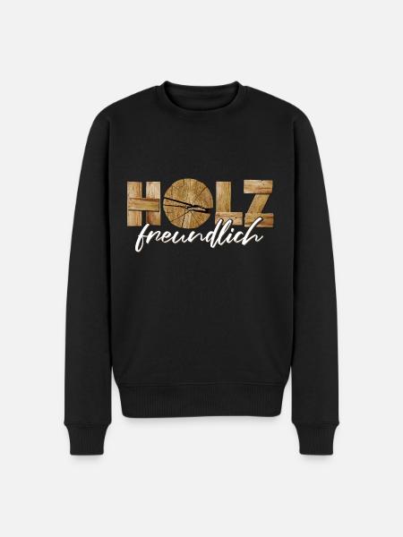 holzfreundlich - Männer Premium Bio Pullover - Schwarz
