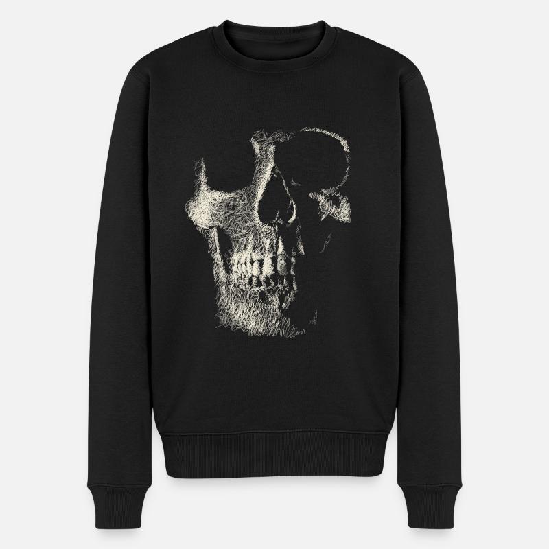 Skull - Pull Premium bio Homme - noir