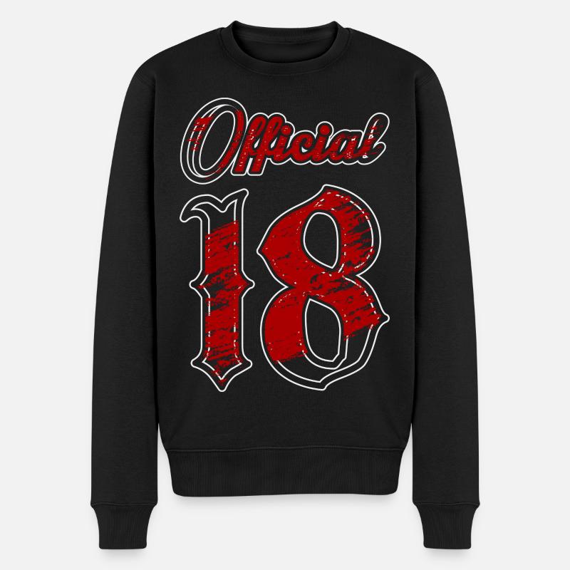 Offiziell 18 Jahre - Männer Premium Bio Pullover - Schwarz