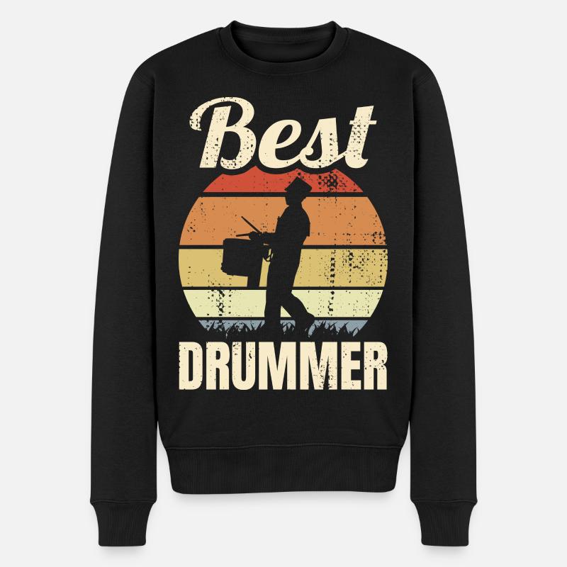 Bester Trommler - Männer Premium Bio Pullover - Schwarz