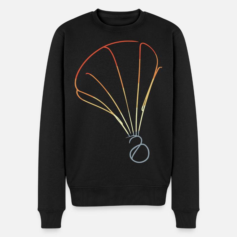 Retro Federball Skizze - Männer Premium Bio Pullover - Schwarz
