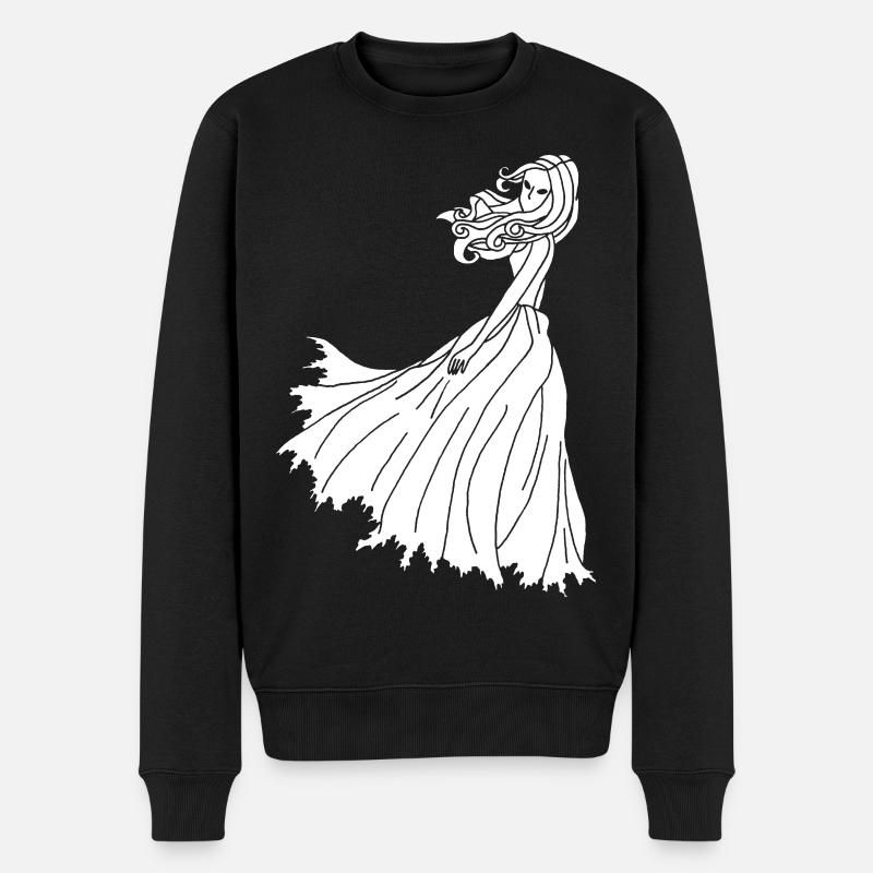 La dame blanche fantomatique - Pull Premium bio Homme - noir
