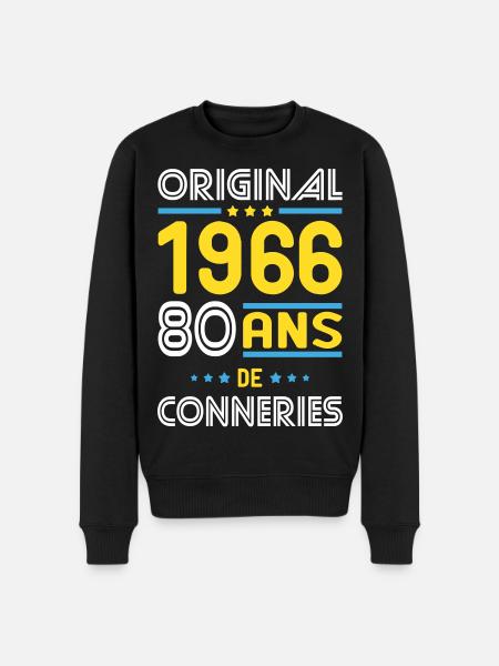 Original – 1966 – 60 Jahre - Männer Premium Bio Pullover - Schwarz