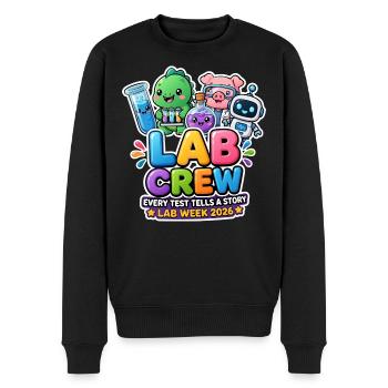 Lab Crew 2026: Comic Strip Lab Team - Men's Premium Organic Jumper - black - Front - Nico (187cm)