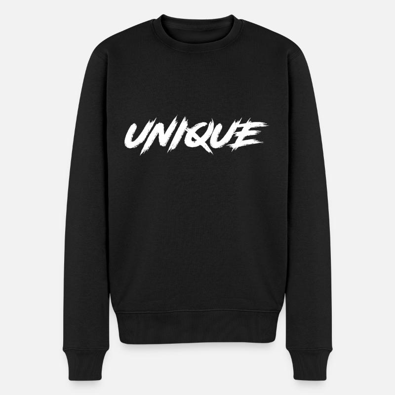 UNIQUE - Männer Premium Bio Pullover - Schwarz