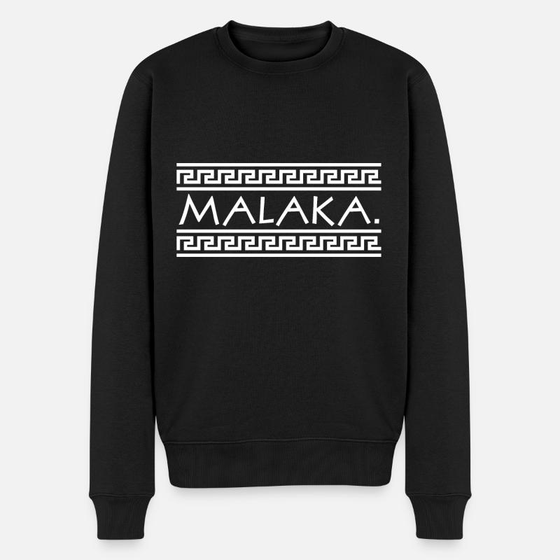 Griechenland Malaka Griechen Hellas - Männer Premium Bio Pullover - Schwarz