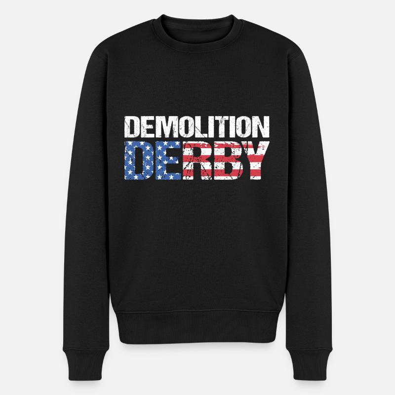 Demo Derby - Men's Premium Organic Jumper - black